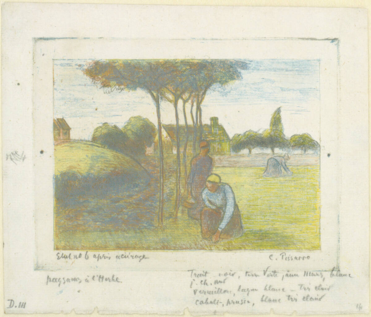Paysannes à l'herbe, Camille Pissarro