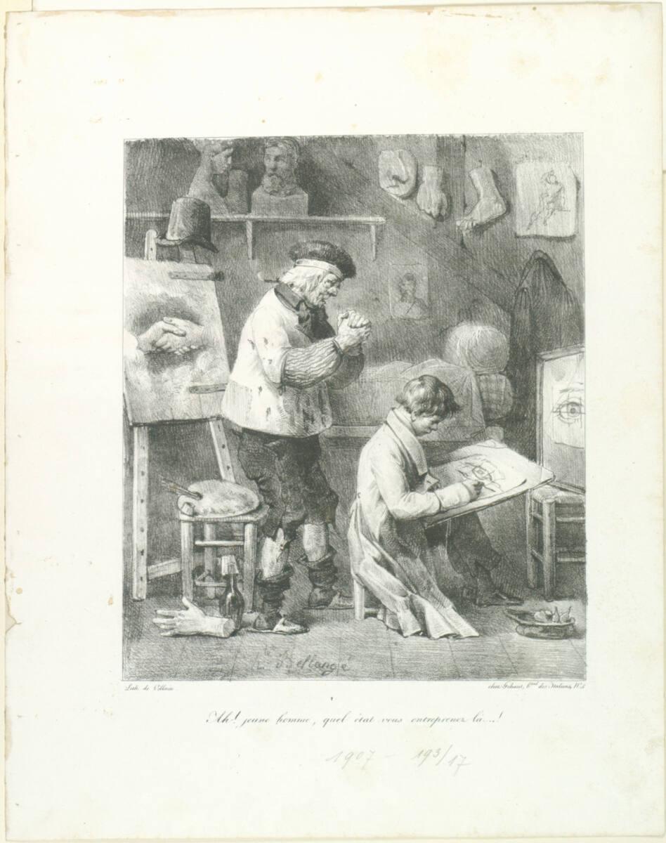 Hippolyte Bellangé, Ah! jeune homme, quel état vous entreprenez là ..!, Inv. Nr.: DG1907/193/17
