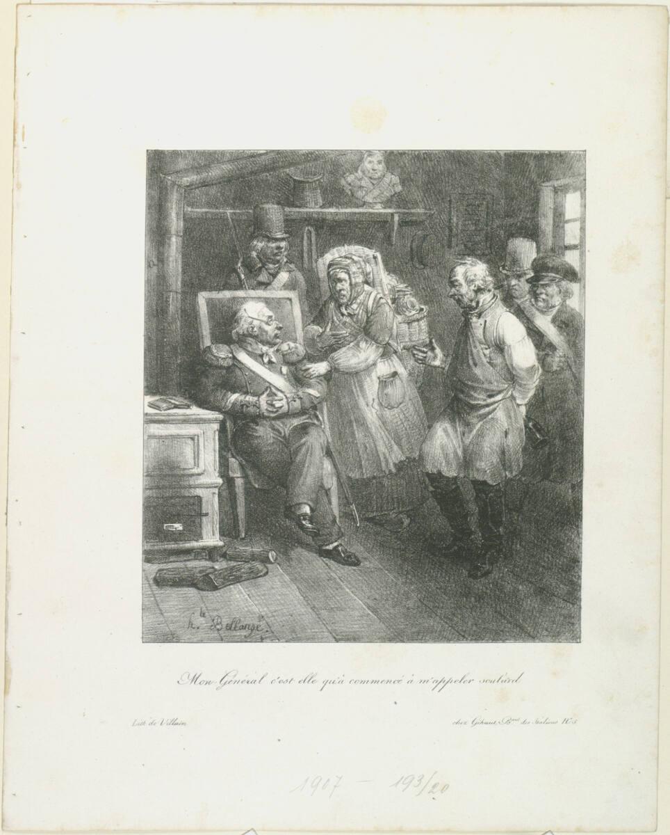 Hippolyte Bellangé, Mon Général c'est elle qu'a commencé à m'appeler soulard, Inv. Nr.: DG1907/…