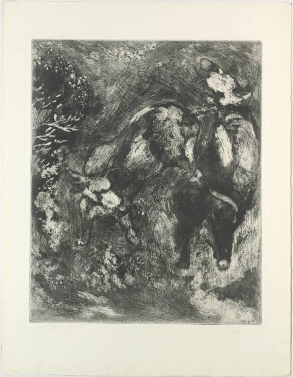Marc Chagall, Die beiden Stiere und der Frosch, Inv. Nr.: DG1952/476/14