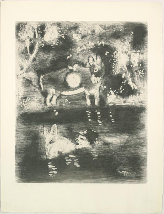 Marc Chagall, Der mit Schwämmen und der mit Salz beladene Esel, Inv. Nr.: DG1952/476/19