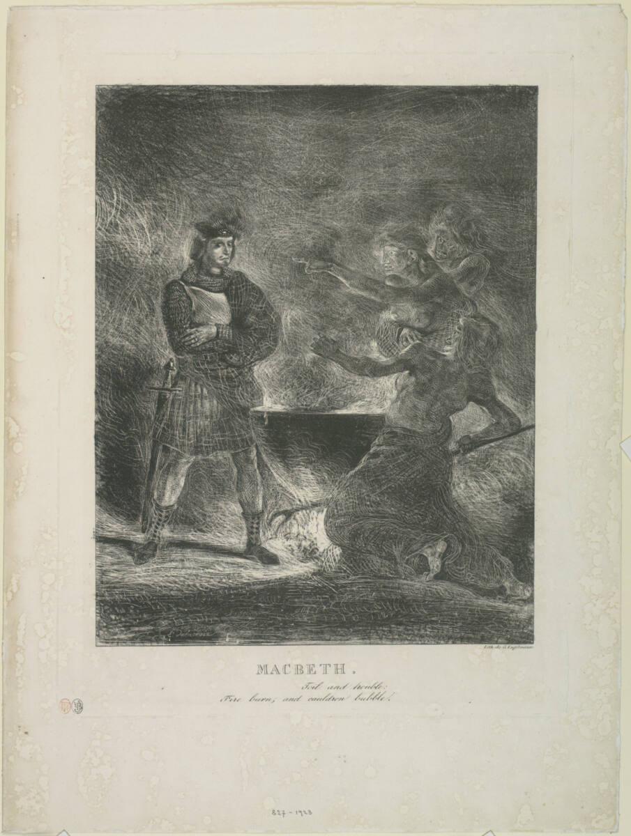 Macbeth consultant les sorcières, Eugène Delacroix, 1825