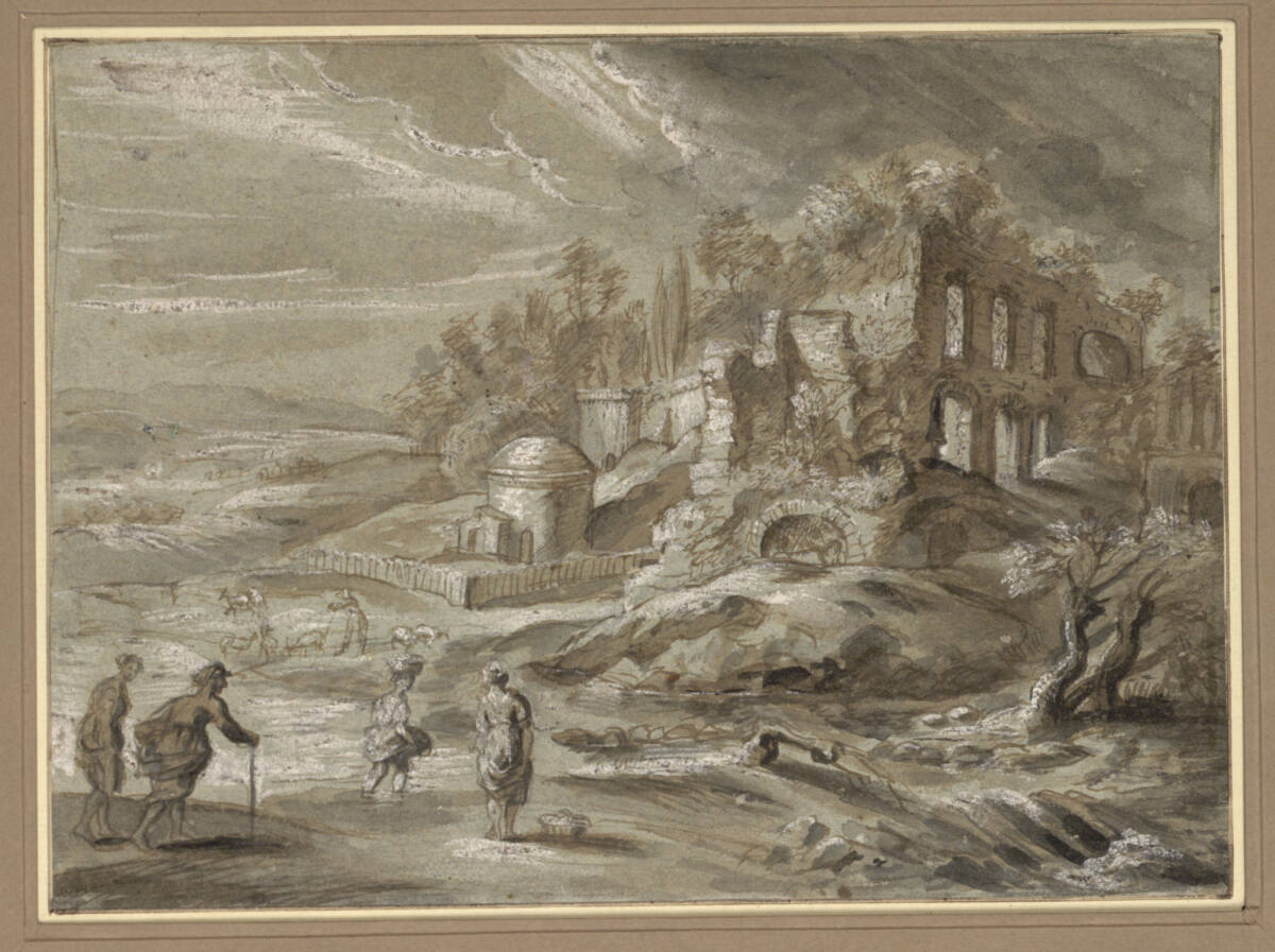 Landschaft mit den Ruinen des Palatin