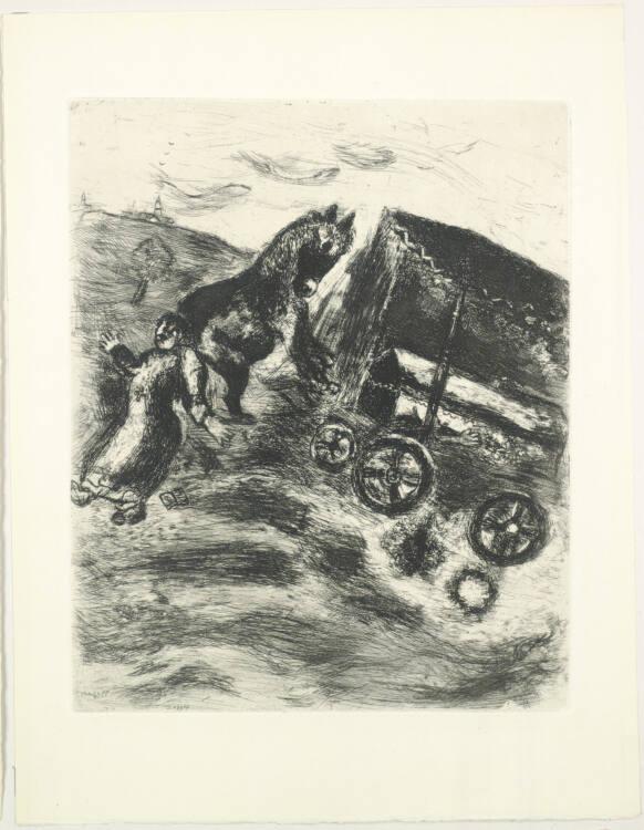 Marc Chagall, Der Pfarrer und der Tote, Inv. Nr.: DG1952/476/76