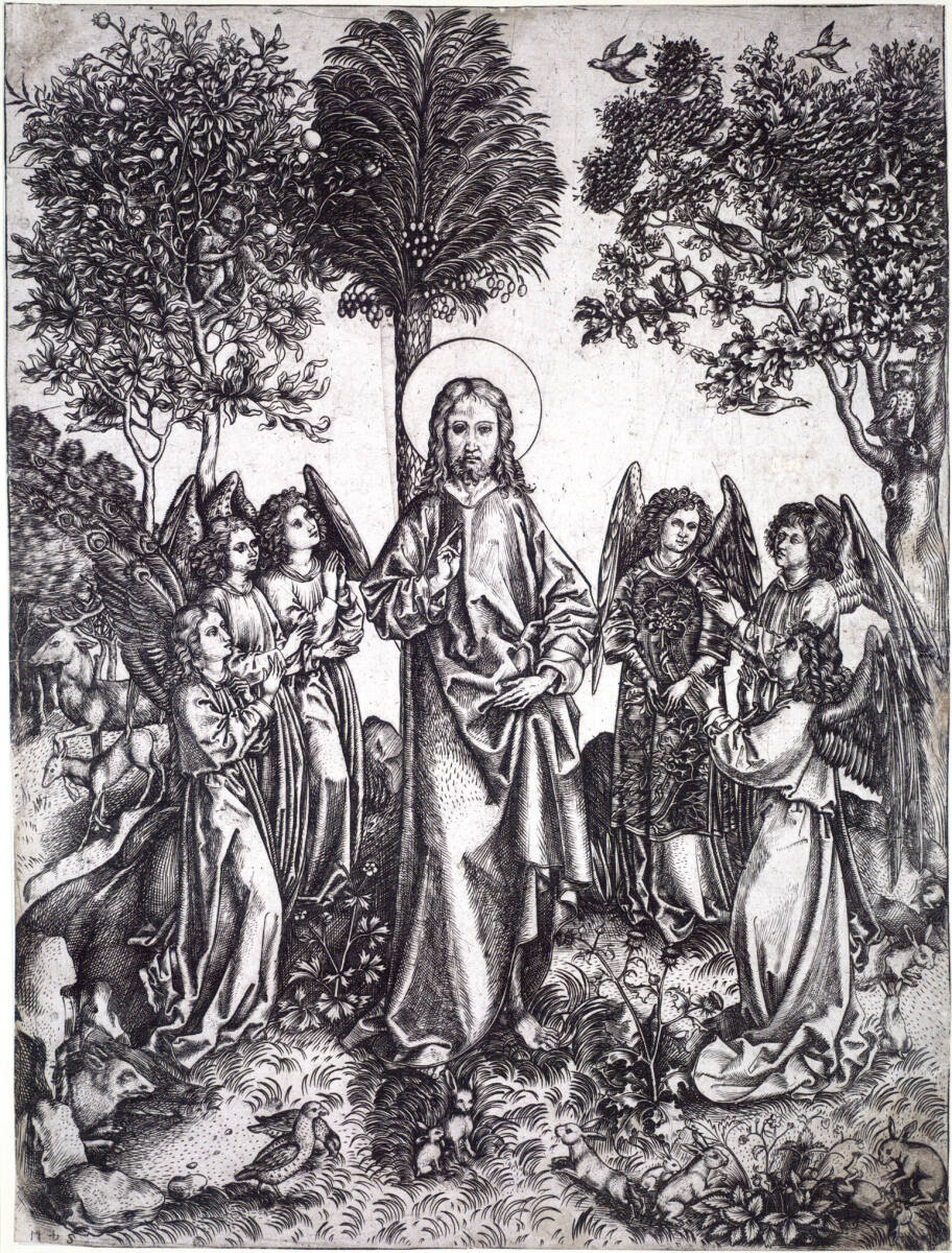 Der Heiland in der Wüste von Engeln bedient