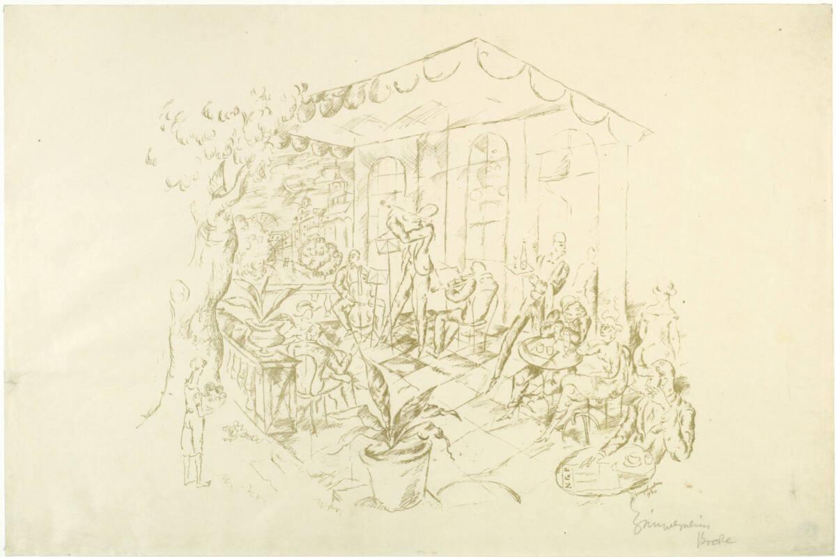 Julius Zimpel, Kaffeehausszene, Inv. Nr.: DG1973/134