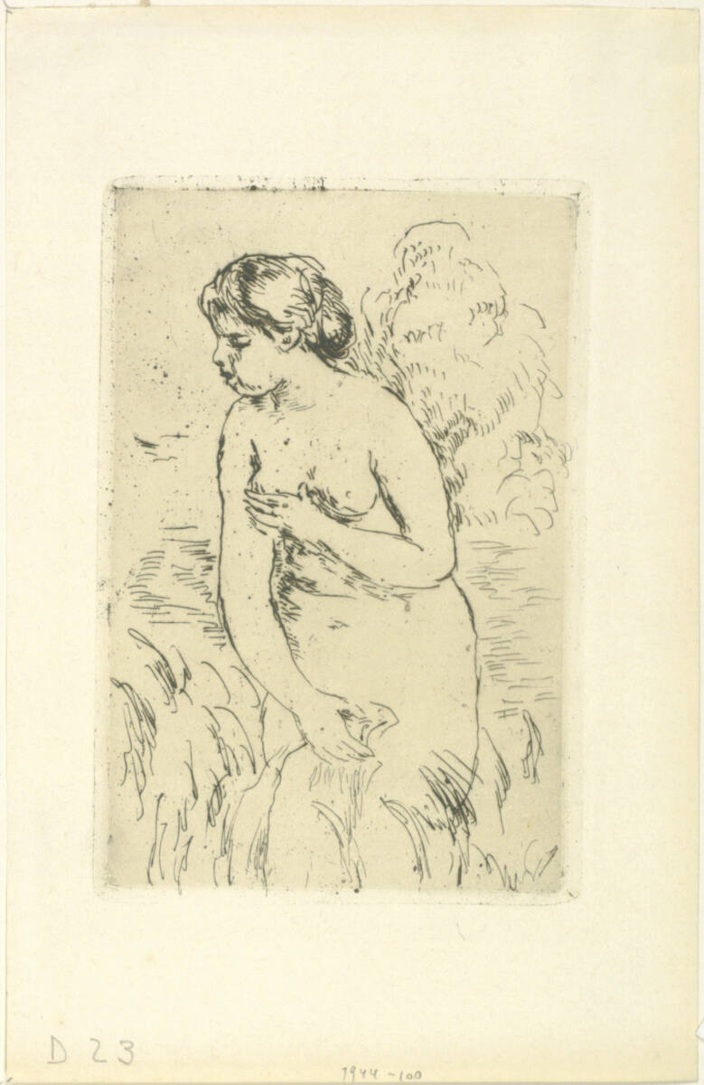 Badende, stehend, Pierre-Auguste Renoir, 1910