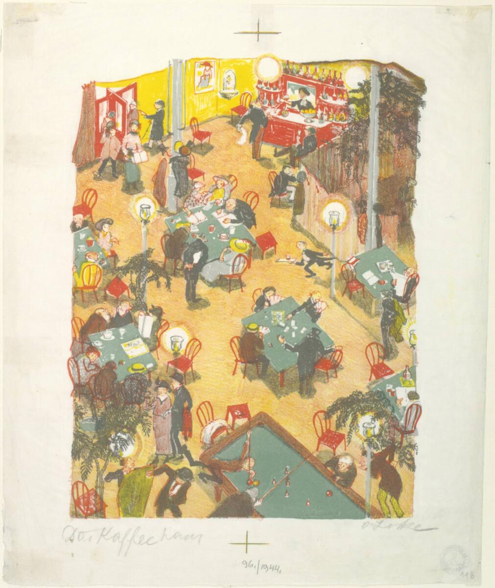 Oskar Laske, Das Kaffeehaus, Inv. Nr.: DG1944/96