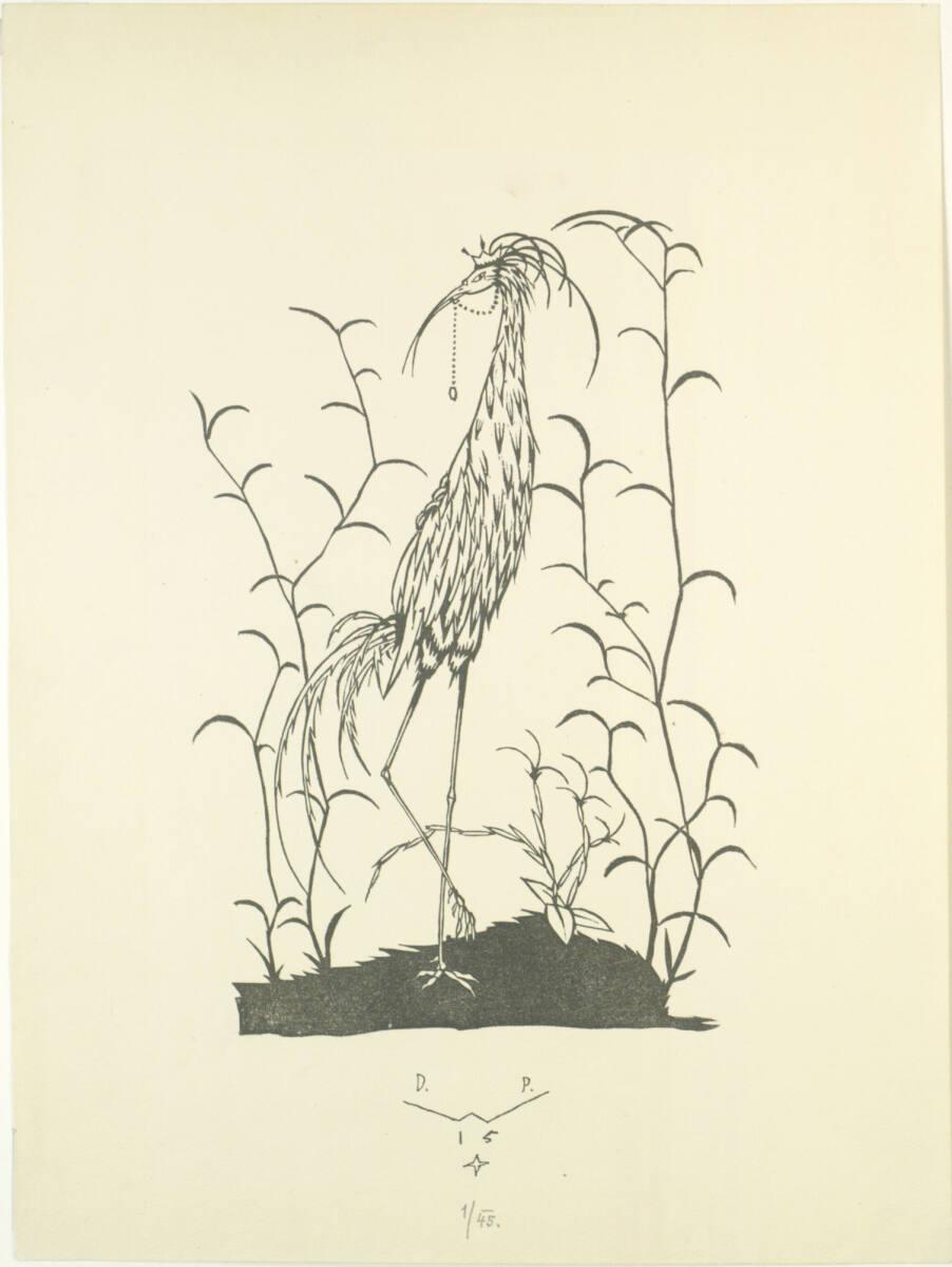 Dagobert Peche, Kranichartiger Vogel, Inv. Nr.: DG1945/1