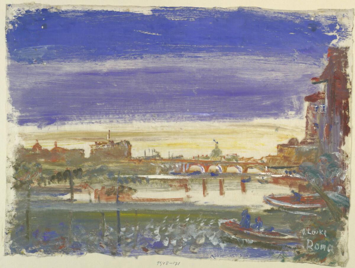 Oskar Laske, Tiber mit Engelsburg, Inv. Nr.: DG1948/171