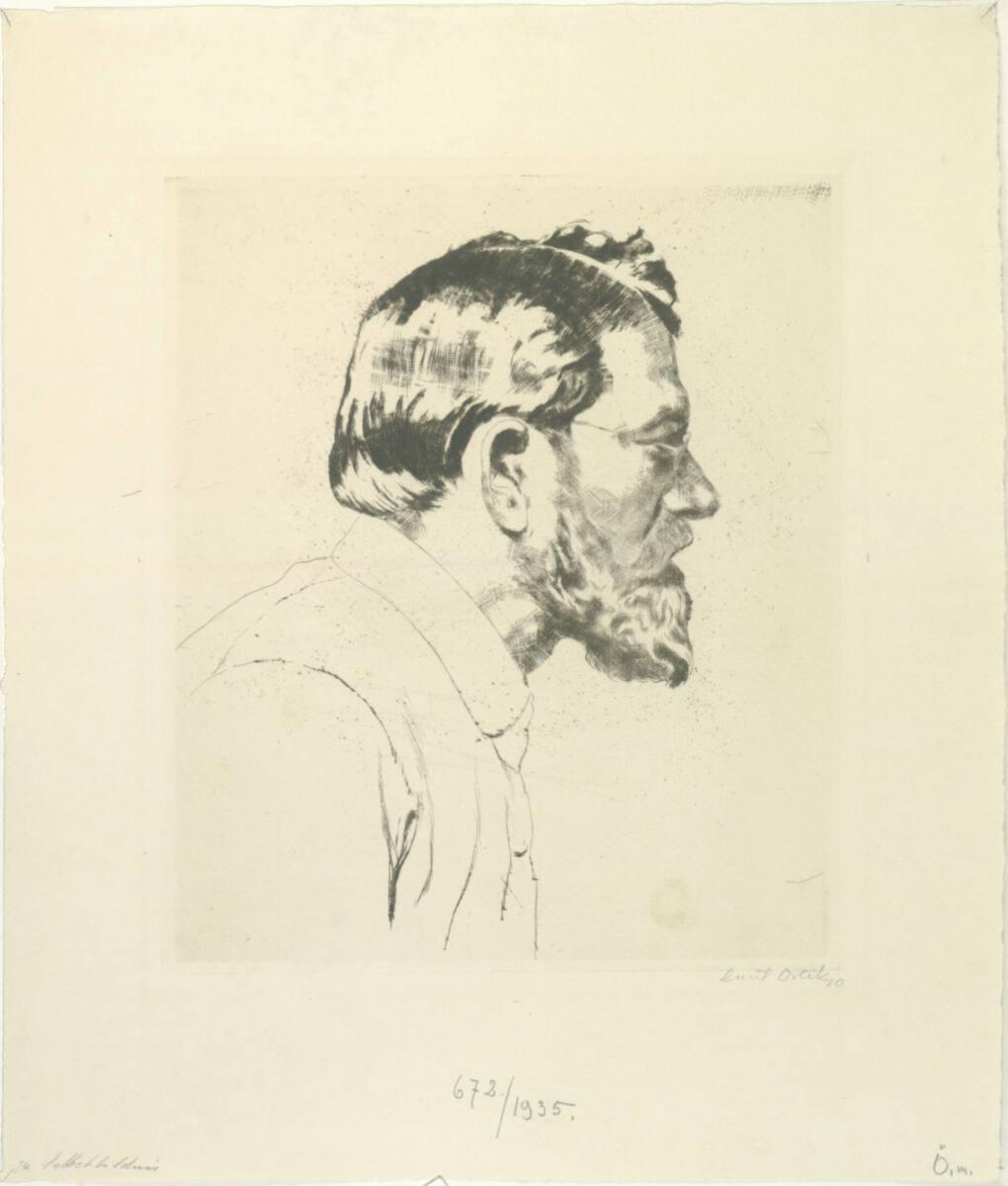 Emil Orlik, Selbstbildnis, Inv. Nr.: DG1935/672