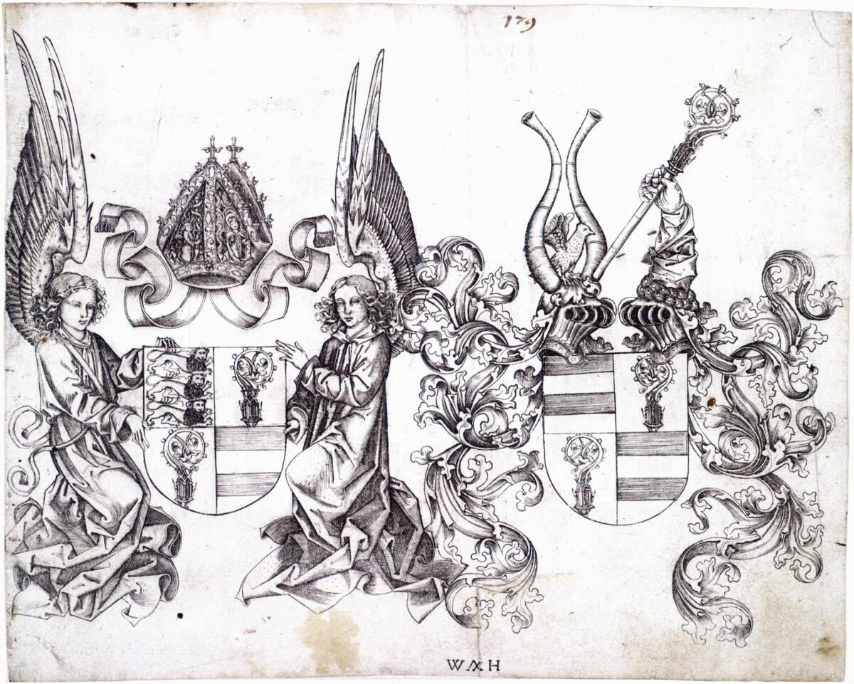 Monogrammist WH, Wappen des Domkapitels zu Eichstätt und des Bischofs Wilhelm von Reichenau, In…