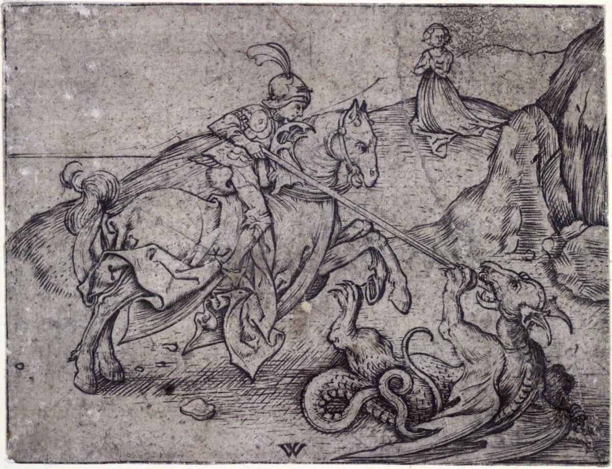 Wenzel von Olmütz, Der Drachenkampf des hl. Georg, Inv. Nr.: DG1928/210