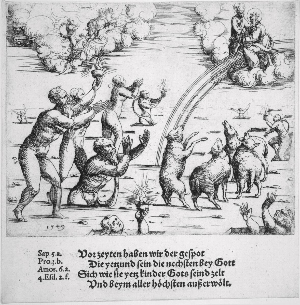 Augustin Hirschvogel, Das Jüngste Gericht (linke Hälfte), Inv. Nr.: DG1930/1957