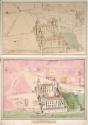 Wien I, Hofburg, Rekonstruktion, rekonstruierte Ansicht aus dem Jahre 1458 mit Hinzufügung der …