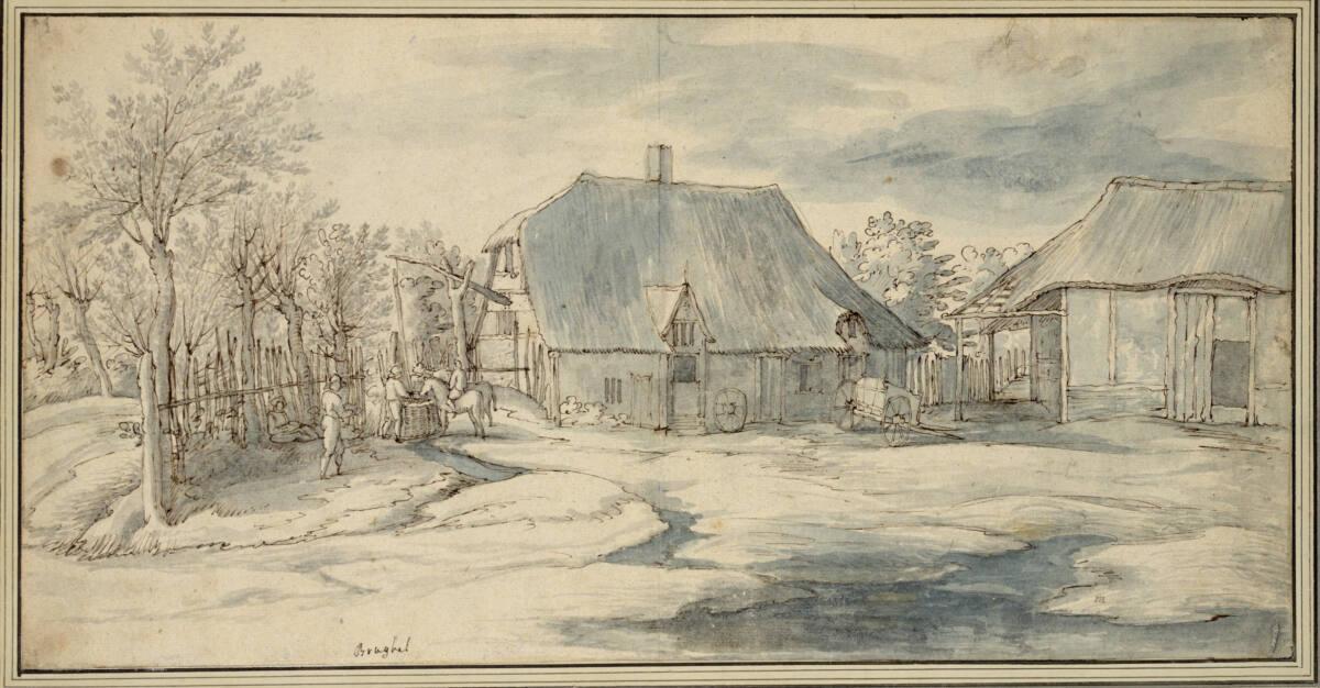Jan Brueghel der Ältere, Bauerngehöft mit Ziehbrunnen, Inv. Nr.: 8422