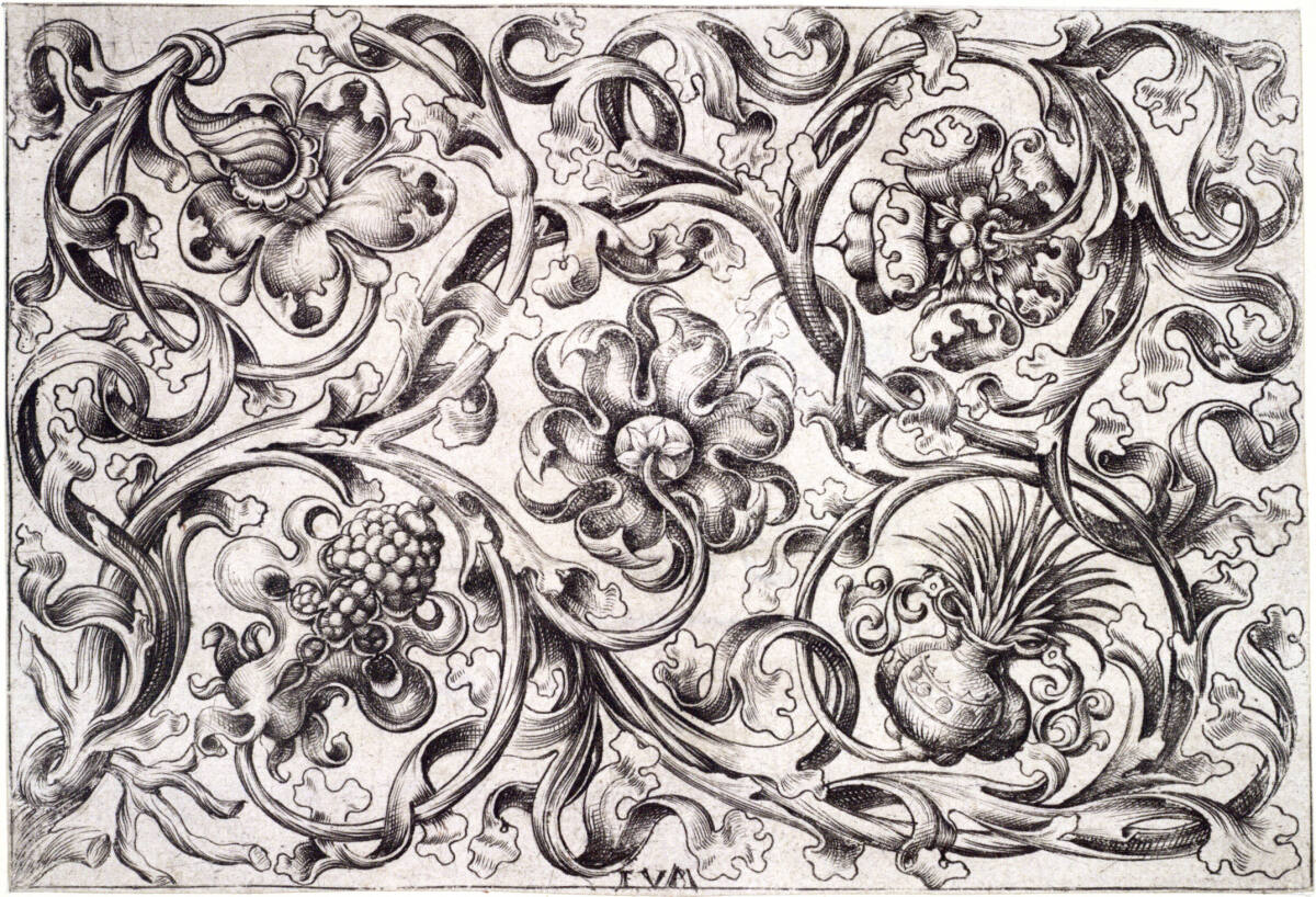 Ornament mit fünf Blumen, 1475–1500