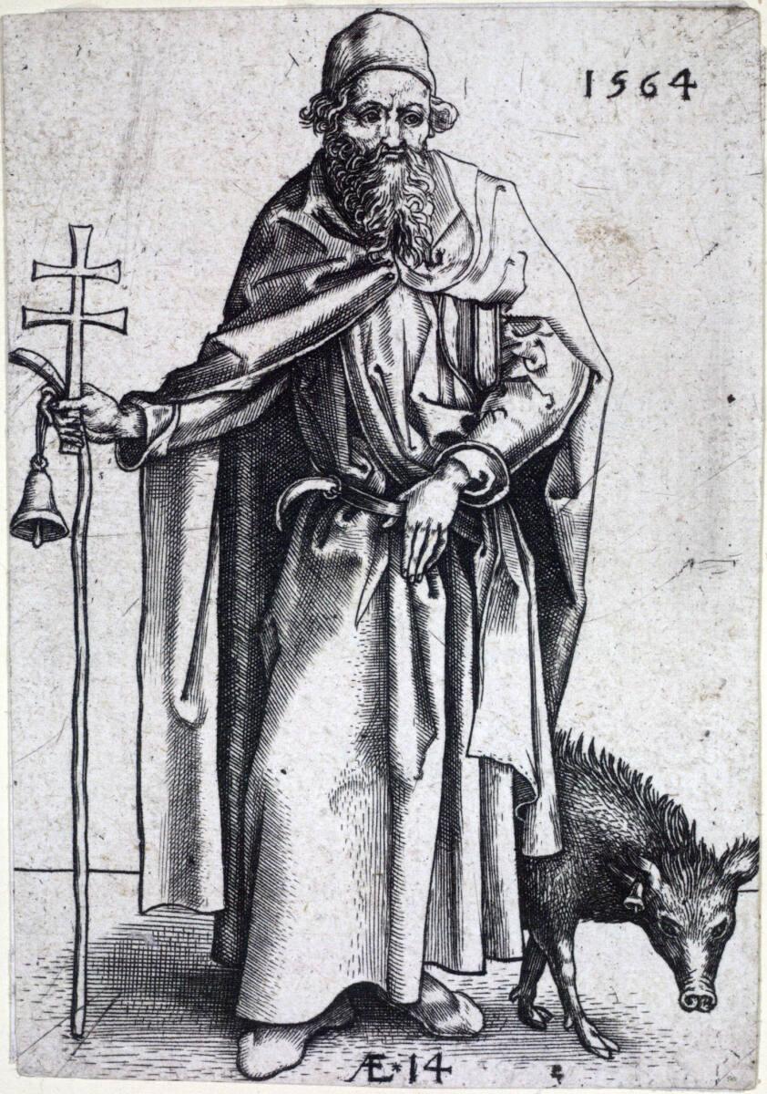 Hieronymus Wierix, Der hl. Antonius, Inv. Nr.: DG1928/472