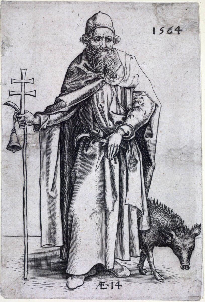 Hieronymus Wierix, Der hl. Antonius, Inv. Nr.: DG1928/473