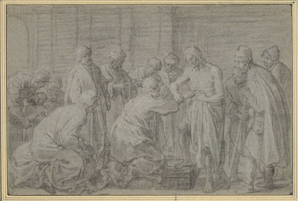 Der ungläubige Thomas vor Christus im Kreise der Apostel, Claes Corneliszoon Moeyaert