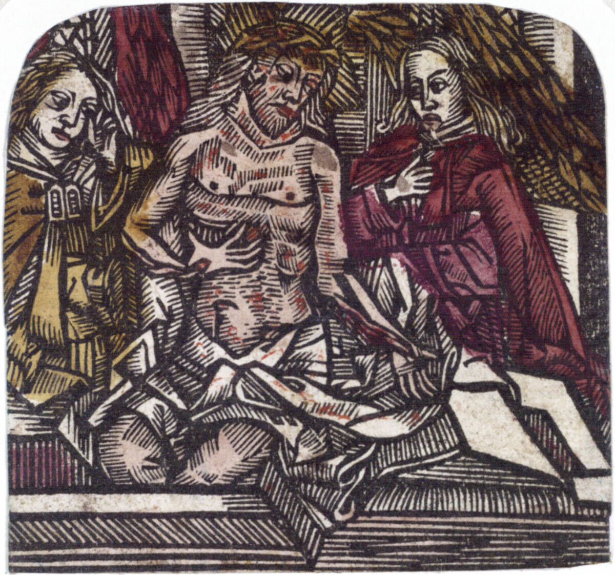 Schmerzensmann mit Engeln