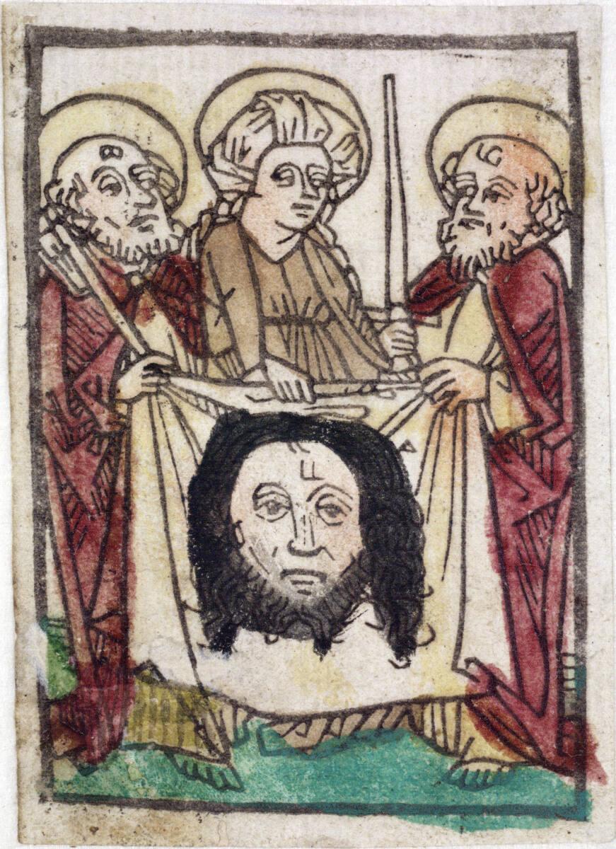 Anonym, Die heiligen Veronika, Petrus und Paulus mit dem Schweißtuch, Inv. Nr.: DG1930/187