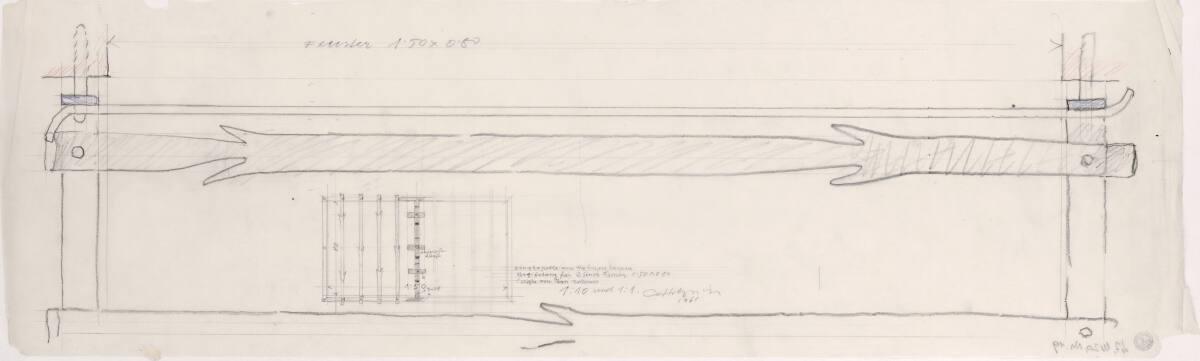 Clemens Holzmeister, Kitzbühel, Hahnenkamm, Kapelle St. Bernhard; Fenstervergitterung, Ansicht;…