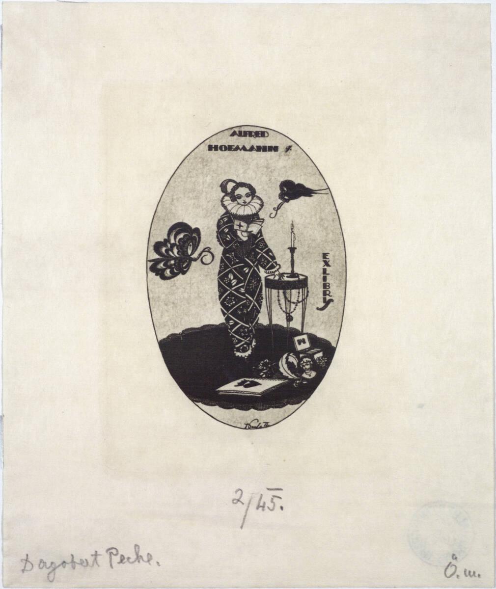 Dagobert Peche, Exlibris Alfred Hofmann, Inv. Nr.: DG1945/2