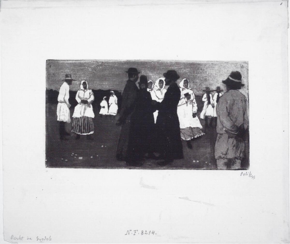 Emil Orlik, Markt in Grodek, Inv. Nr.: DGNF8214
