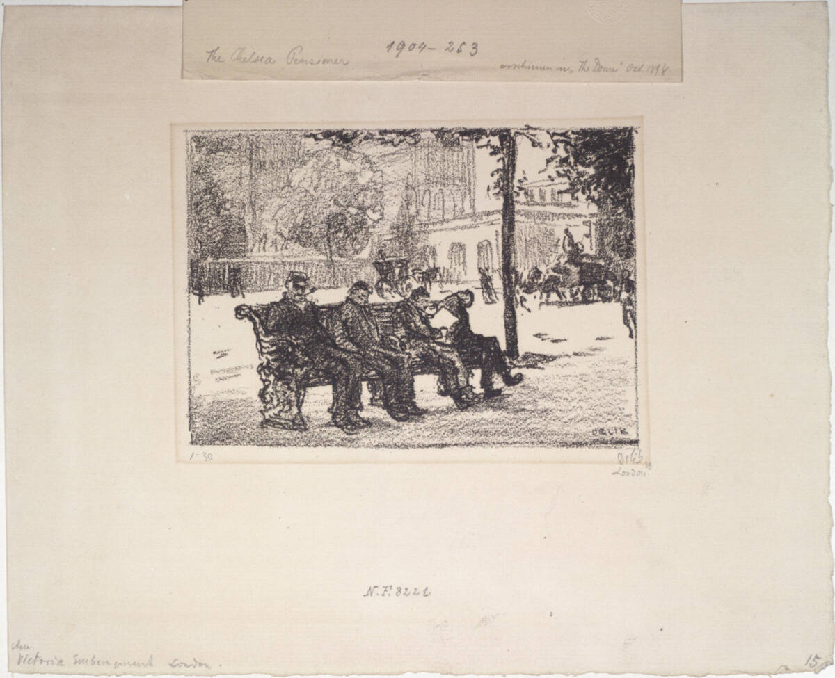 Am Victoria Embankment, London, Emil Orlík, 1898