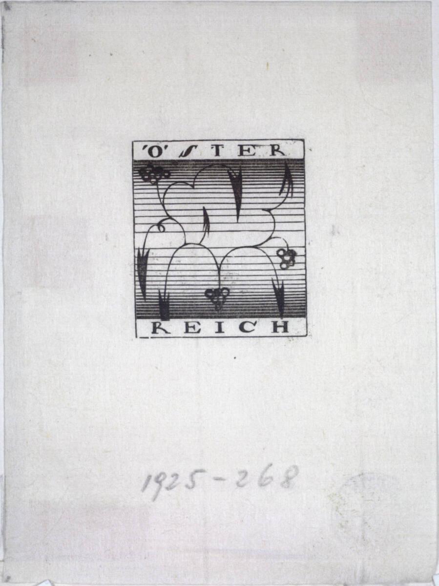 Dagobert Peche, Briefmarkenentwurf, Inv. Nr.: DG1925/268