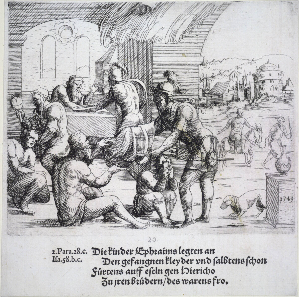 Die Auffindung Josefs, Augustin Hirschvogel, 1549