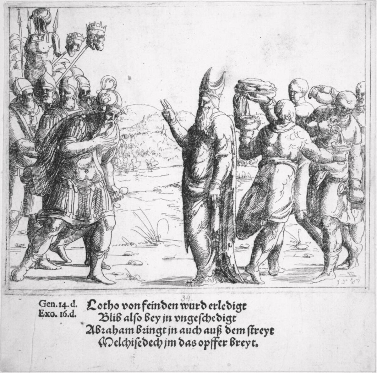 Augustin Hirschvogel, Das Opfer des Melchisedeck, Inv. Nr.: DG1930/1885