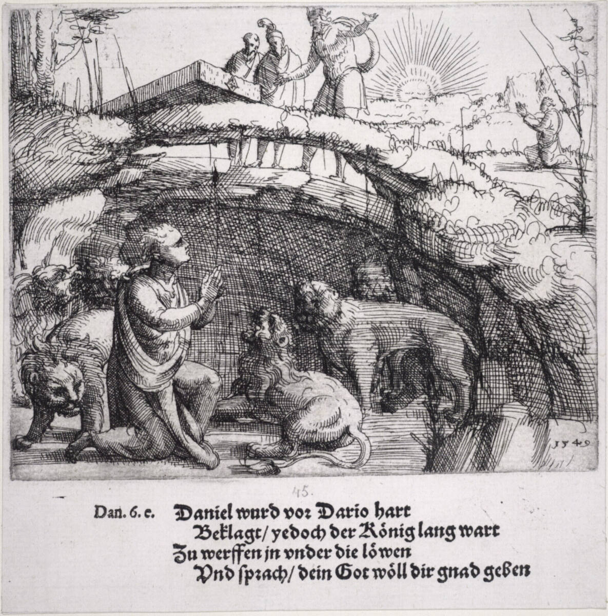 Daniel in der Löwengrube, Augustin Hirschvogel, 1549