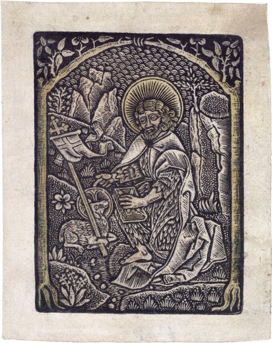 Meister mit dem Maschenhintergrund, Heiliger Johannes der Täufer, Inv. Nr.: DG1925/203