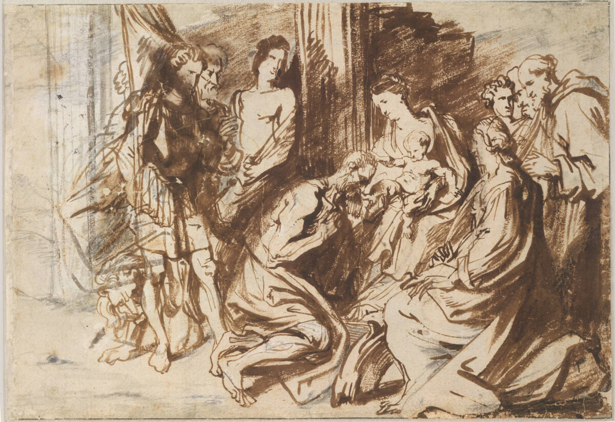 Maria und das Kind werden von Heiligen verehrt, Anthony van Dyck