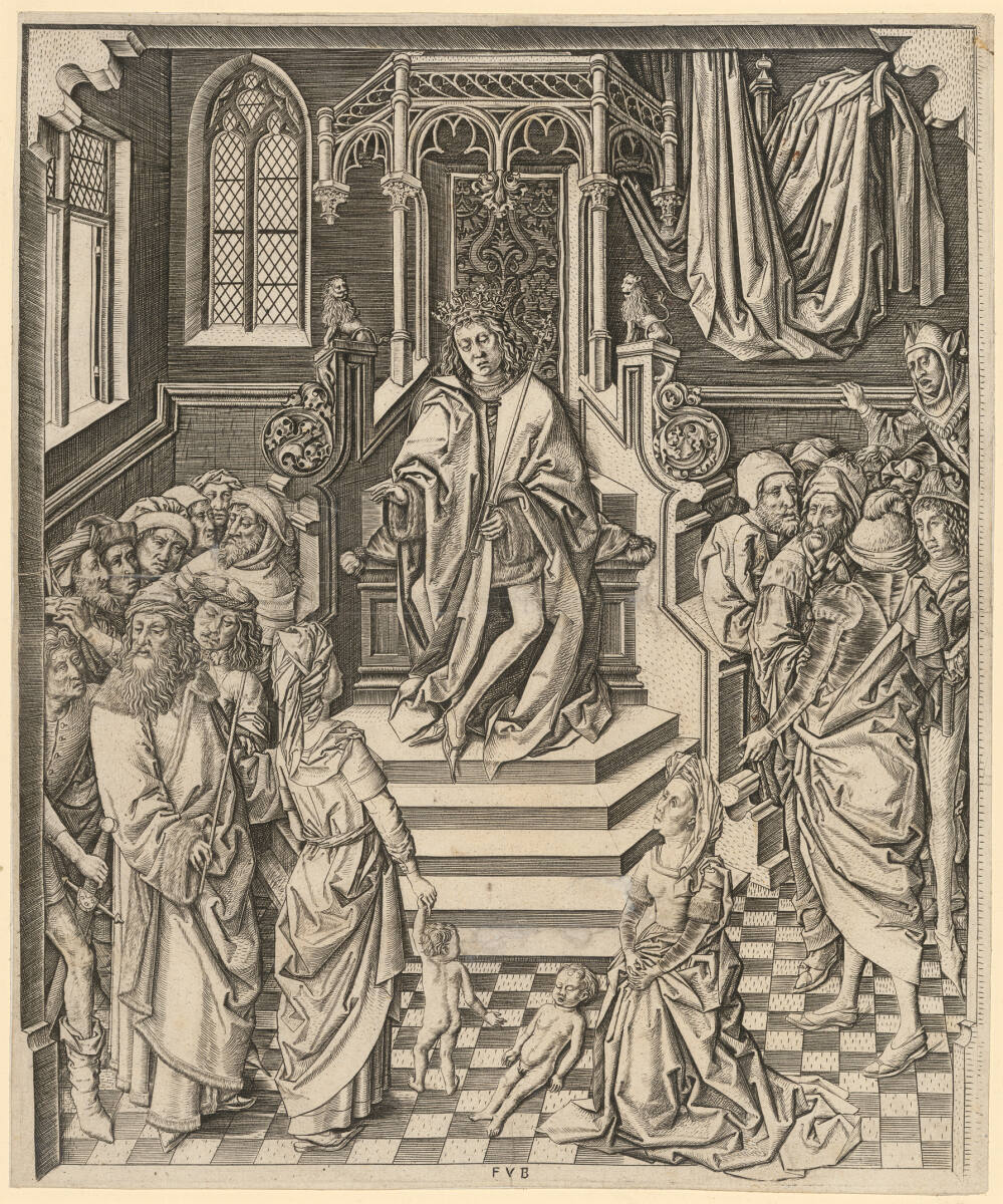 Das Urteil Salomons, Meister FVB, 1475–1500