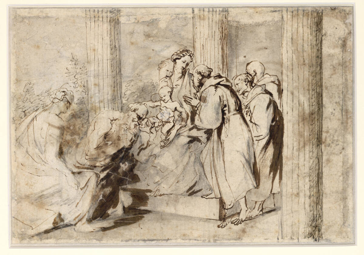 Maria und das Kind werden von Heiligen verehrt, Anthony van Dyck
