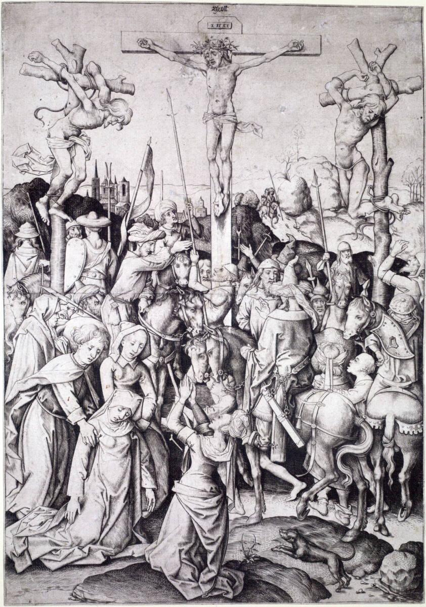 Meister IAM von Zwolle (Meister IA von Zwolle, M.m.d.Weberschiffchen/Schabeisen), Die Kreuzigun…