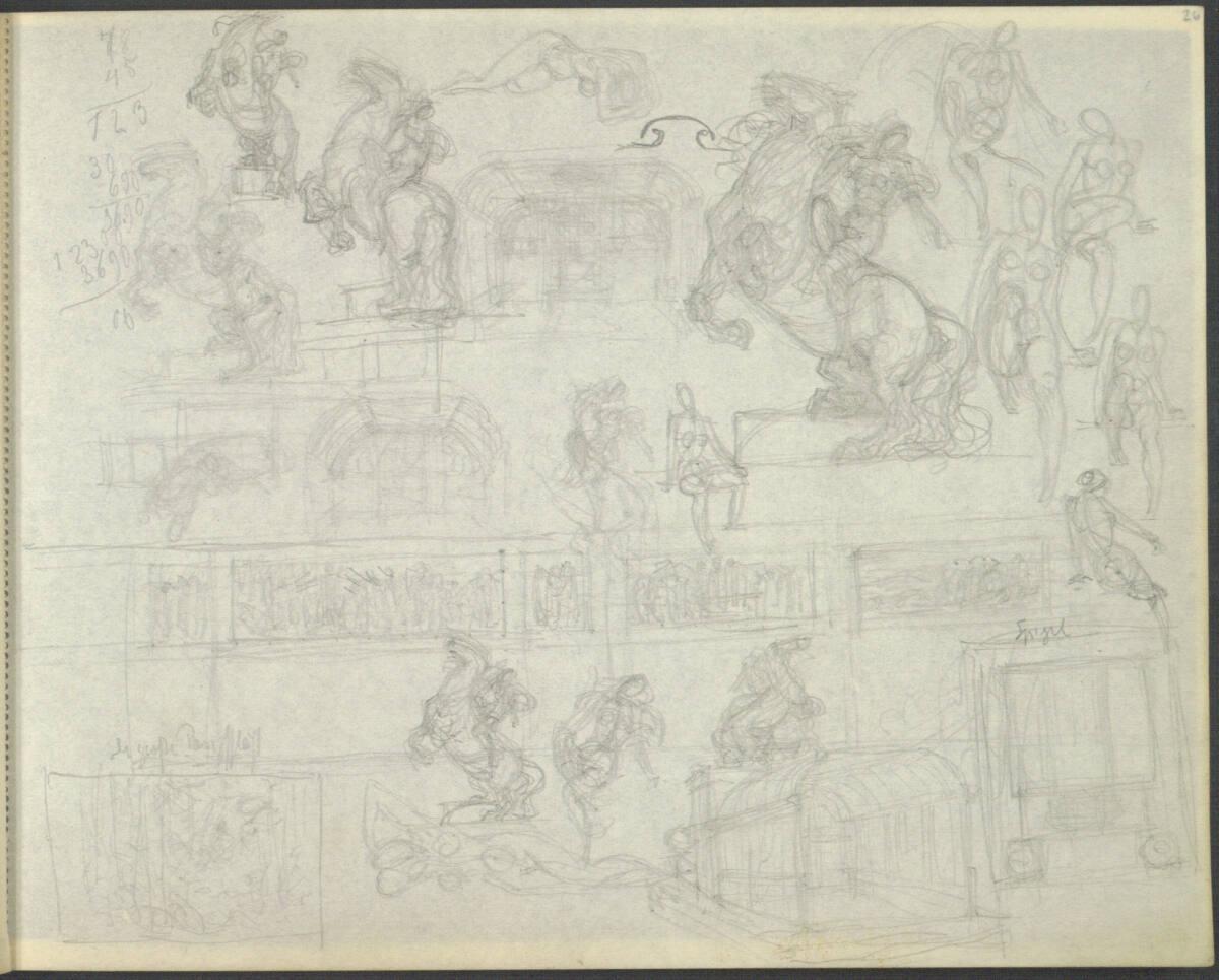 Alexander Rothaug, Verschiedene Skizzen, Inv. Nr.: 40617/26