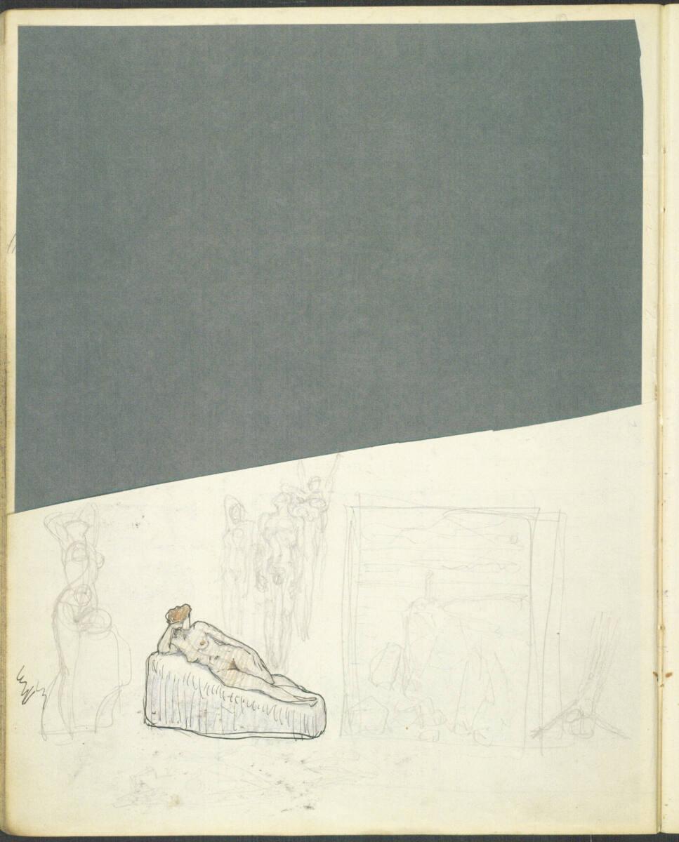 Alexander Rothaug, Verschiedene Skizzen, Inv. Nr.: 40618/13v