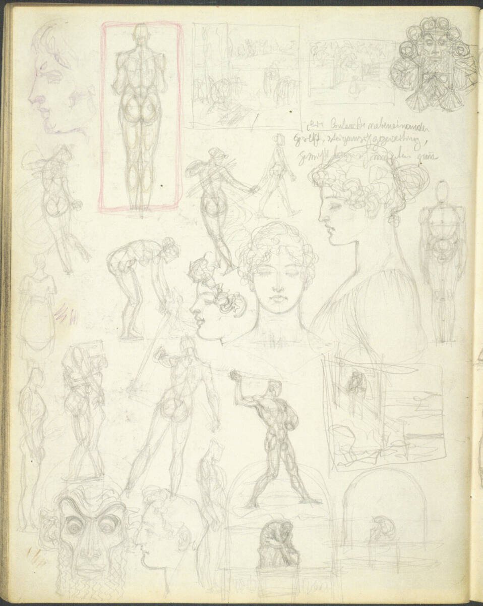 Verschiedene Skizzen, Alexander Rothaug, 1918–1920