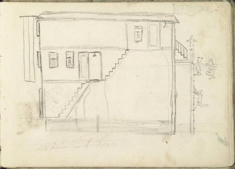 Oskar Kokoschka, Aufriss eines Hauses, Inv. Nr.: 41196/12v