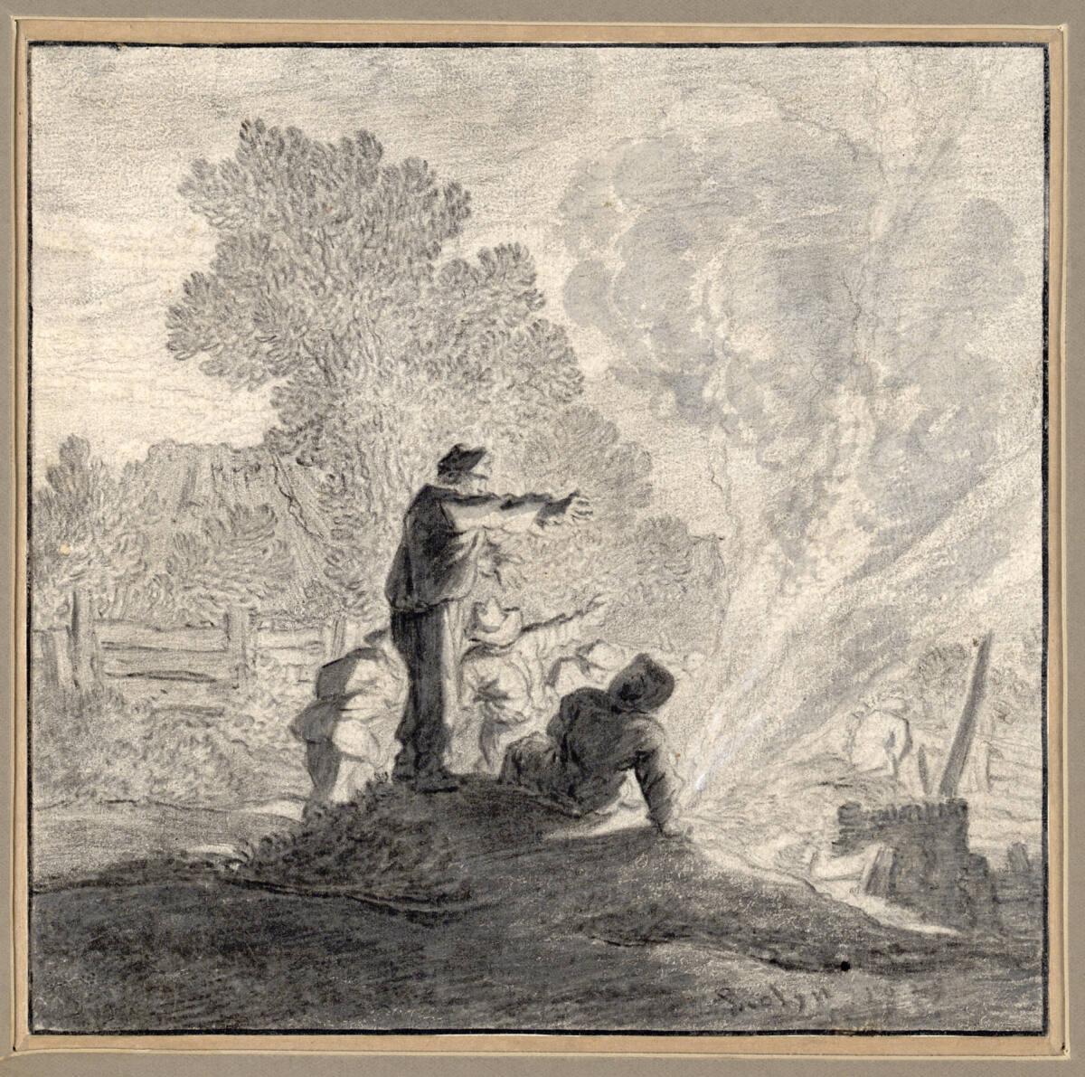 Pieter de Molyn, Gruppe von Männern an einem Lagerfeuer, Inv. Nr.: 8693