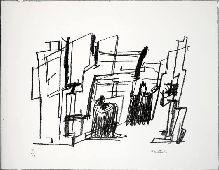 Fritz Wotruba, Aus der Serie "Variations on Wagner's 'Ring'": Gunther, Gutrune, Hagen, Inv. Nr.…