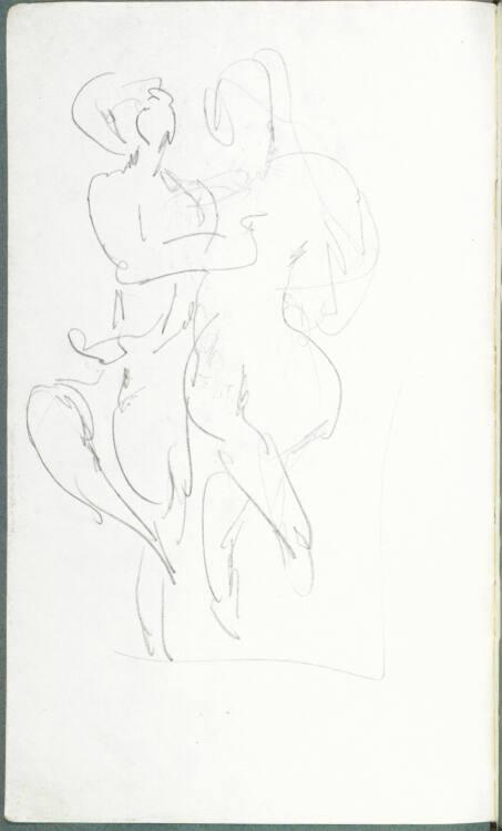 Alfred Kubin, Skizze eines Paares, Inv. Nr.: 36755/18v