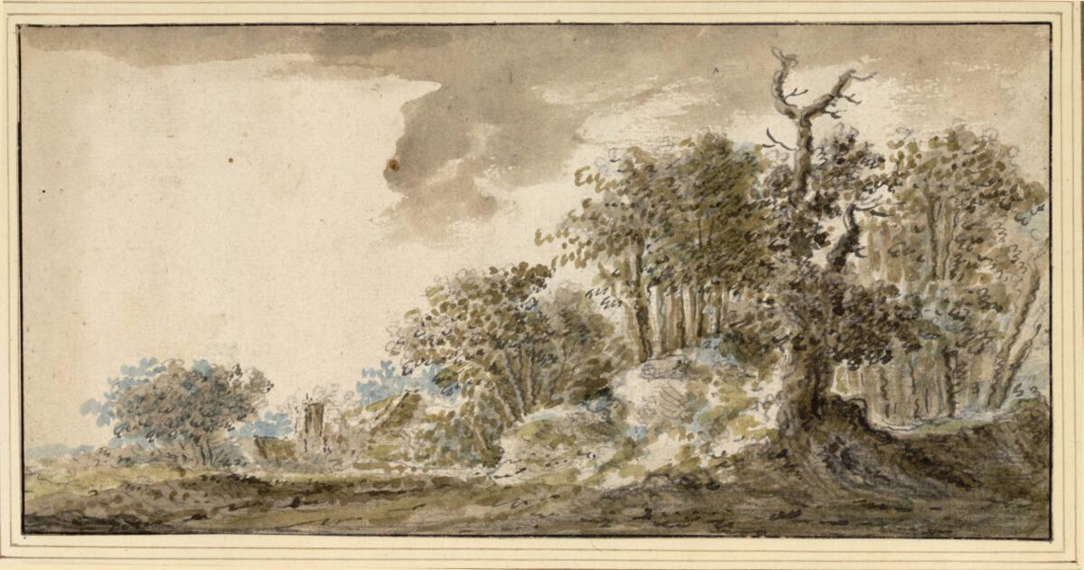 Aelbert Cuyp, Baumreiche Landschaft mit Erdhügel, Inv. Nr.: 8762