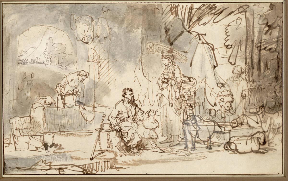 Ferdinand Bol, Elieser und Rebekka am Brunnen, Inv. Nr.: 8768