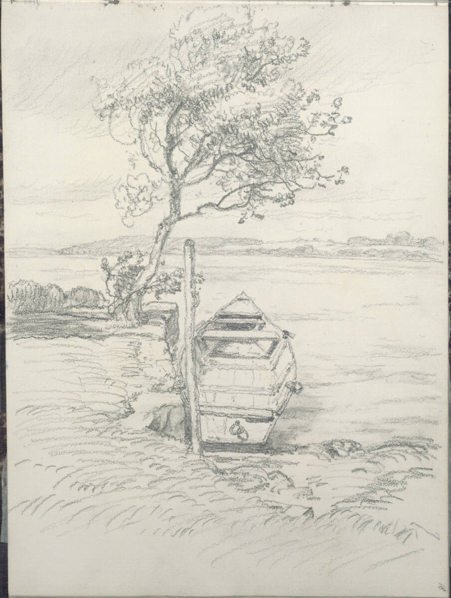 Boot am Ufer eines Gewässers, Rudolf Ribarz