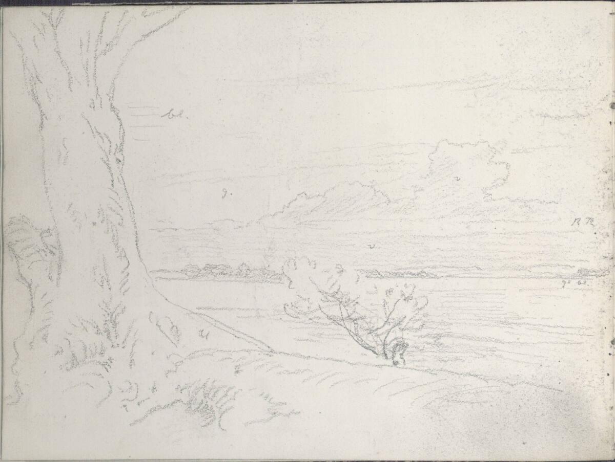 Rudolf Ribarz, Lanschaftsskizze, Inv. Nr.: 28602/22v